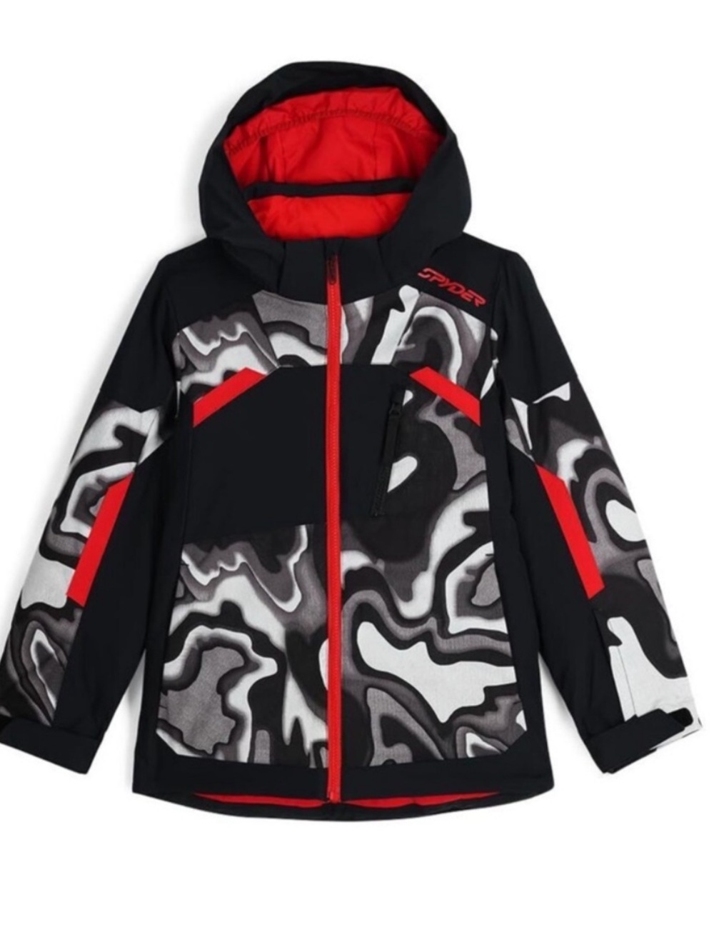 Spyder Boys Leader Jacket, Black Combo, 14